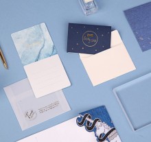 Simple greeting card with gold foil