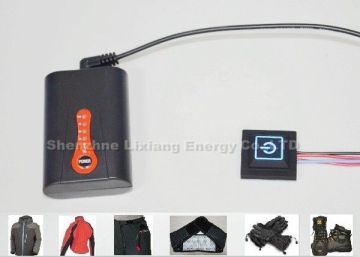 7.4volt Li-ion Battery Pack Heated Vests / Jacket With Led Display