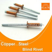 Dome head plating copper blind rivet