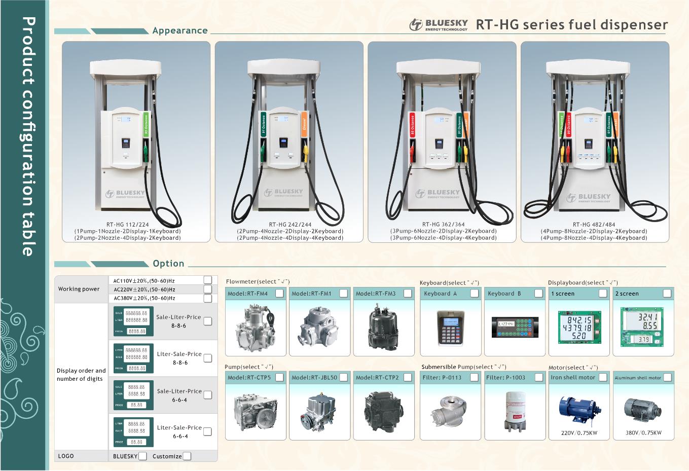 Gilbarco Model 1-Product&2-Hose Fuel Dispenser Pump for Gas Station