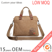 Wholesale hotselling western style fashion leisure canvas briefcase for boys