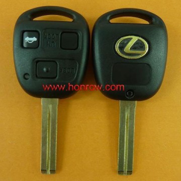 Lexus 3 button remote key With 433Mhz 4D67 Chip (Short blade)/car key lock remote