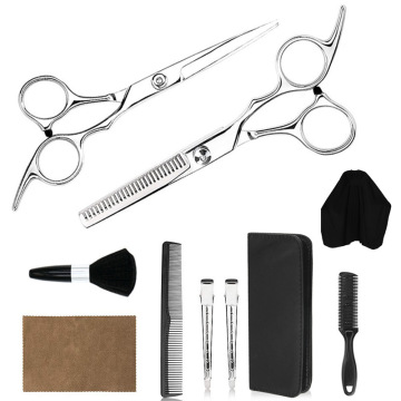 Hair Thinning Scissors Barber Set: Professional Salon Scissors, Thinning Scissors & Razor Kit with Pouch