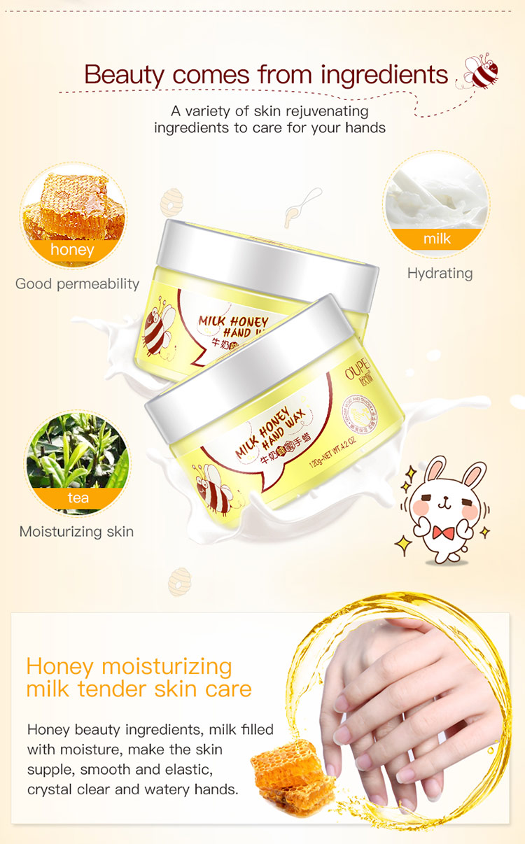 BISUTANG Hand Care Nourishing Moisturizing Whitening Exfoliating Milk Honey Hand Wax