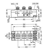 Igbt Power Module Mcc122-02io1 Thyristor Module  Ixys Igbt Power Module