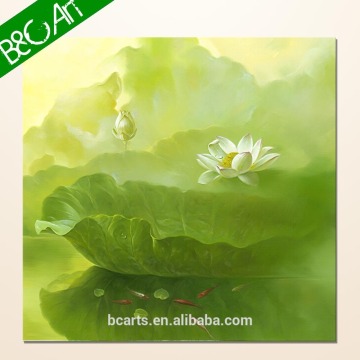 Shenzhen pretty lotus oil painting canvas large size