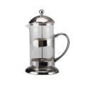 Silber hitzebeständiges Glas French Press Coffee Kettle