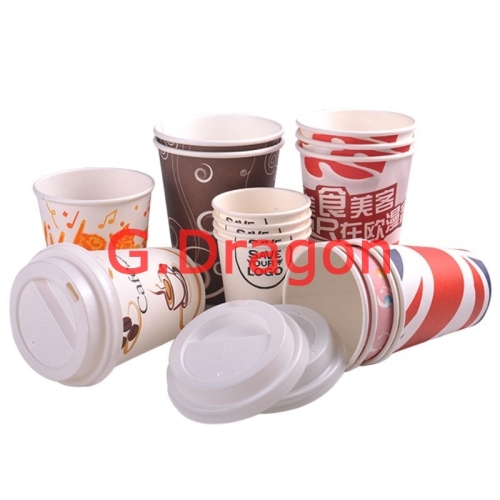 China Factory Produce Customized Logo Printed Beverage 8 Oz Single Wall Paper Cup