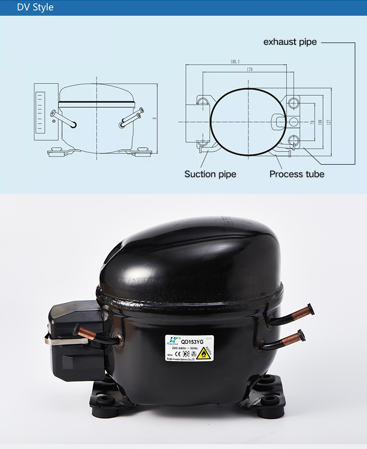 1/4hp 220-240v car air compressor Refrigeration Compressor