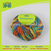 china fancy yarn factory shingmore wholesale oeko-tex 100 quality wool-nylon blended fashion slub yarn for knitting