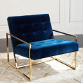 Guld rostfritt stål hotell koppla av soffa stol