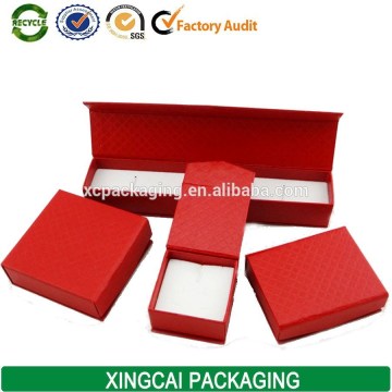 custom logo printed red paper jewelry box