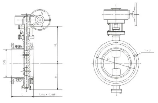 Worm Gear Drive Expansion Butterfly Valve with Flange