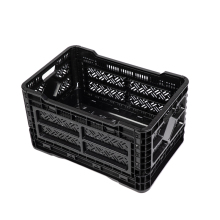 Collapsible 12.7 Gallon Folding Plastic Milk Crate