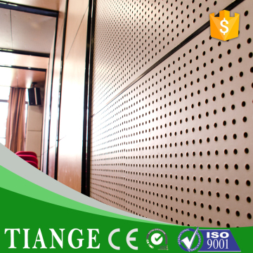 Perforated acoustic wood panel