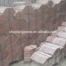 Red granite hexagon tile,granite floor tile,cheap paving tile