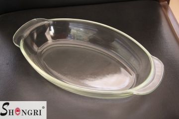 Glass serving dinner plate