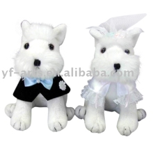Wedding plush dog,Wedding animal toy,plush toy,stuffed toy