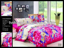 beautiful bedding printing velboa fabric