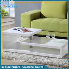 New Design White Tea Table, Wood Coffee Table, High Gloss End Table