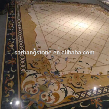 Personal redsident and commercial modern customized design water jet marble medallion