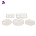 100% composteerbare 5 compartiment bagasse platen wegwerp schoollunchbakken