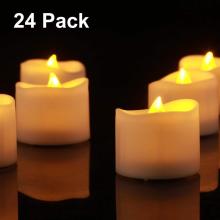 24 Pack LED Flameless Flickering Tea Lights Candles