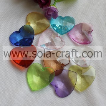 14X40X40MM Clear Colors Yiwu Heart Beads al por mayor