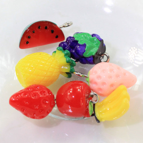 Fruit Charms for Keychain κολιέ σκουλαρίκι μενταγιόν Mini Resin Simulation Plastic Cute 3D 1-2cm Fruie Party Children