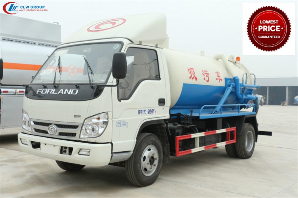 شاحنة فراغ المرحاض الجديدة رخيصة FOTON 4000litres