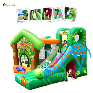 Happy hop Inflatable Bouner-9139 Inflatable Jungle Bouncer, Castle Slide