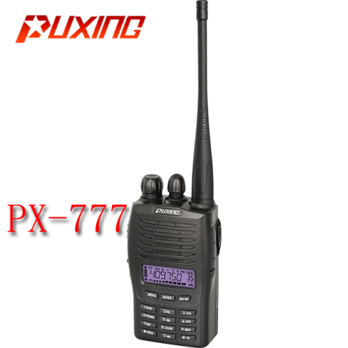 transmisor fm juguete de control de radio puxing PX-777 VHF o UHF portátil de 2 vías de radio