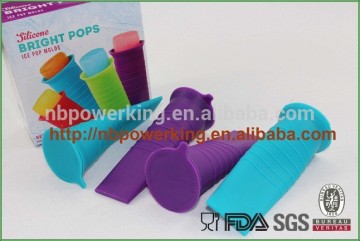 silicone ice pop mold with cap
