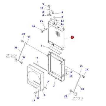 424-03-21111 Assy chłodnicy odpowiednie dla ładowarki WA400-3A-S