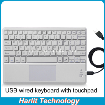 OEM Ultra Thin USB Wired Keyboard With TouchPad Panel For Tablet PC Wired Keyboard Integrated Touchpad