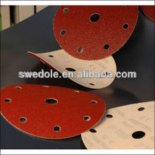 abrasive hook and loop discs 4"-9" 120# hook and loop fastener sanding disc