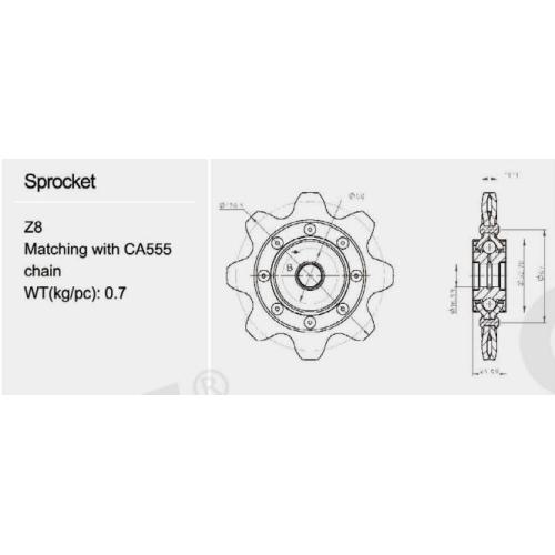 (H159615)Forged Combine harvester Chain Driven sprocket