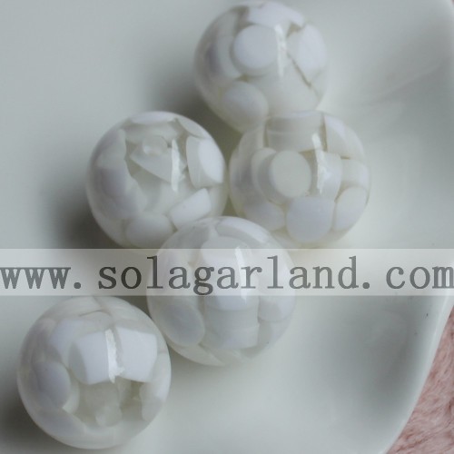 20 MM Jelly Style Spacer Resin Round Beads