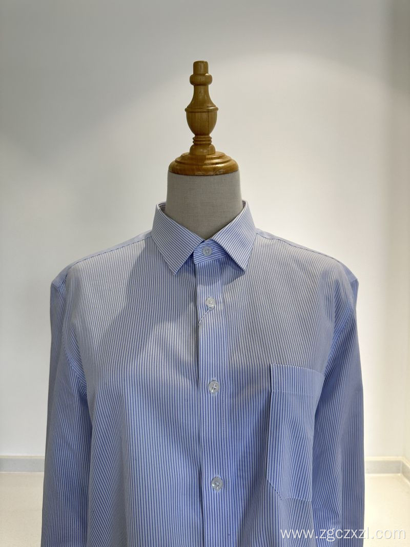 Blue 100% Cotton Men's Shirt