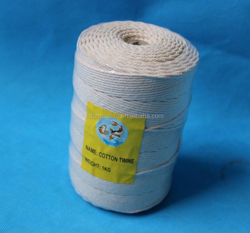 natural 4 strands cotton rope spool, cotton cords spool