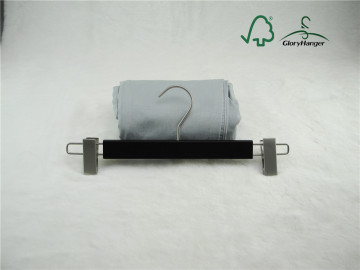 Glory Hanger Black Pant Hanger with Nickel Clips