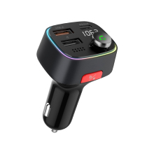 FM Transmitter with QC3.0 Type-C Phone USB Car Charger Music Player