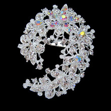 Cute Multi-Color Rhinestone Flower Brooches: Elegant Wedding Jewelry Accessory