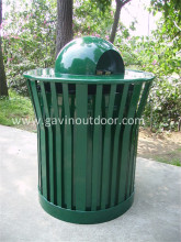 Outdoor waste receptacle metal outdoor waste bin