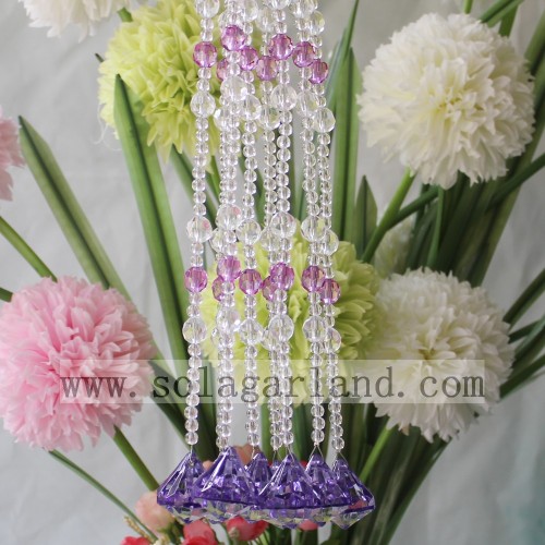 Acrylic Crystal Faceted Beads Curtain Wall Hanging