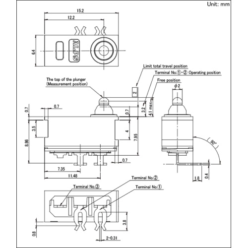 Waterproof type Detection switch