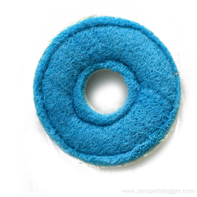 natural non-toxic loofah sponge circular dog toy