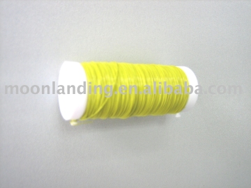 colored metallic wire on bobbin