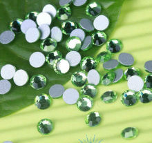 peridot NON hotfix crystal rhinestone,