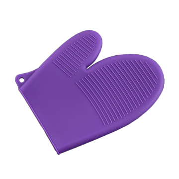 friendly and purple silicone glove